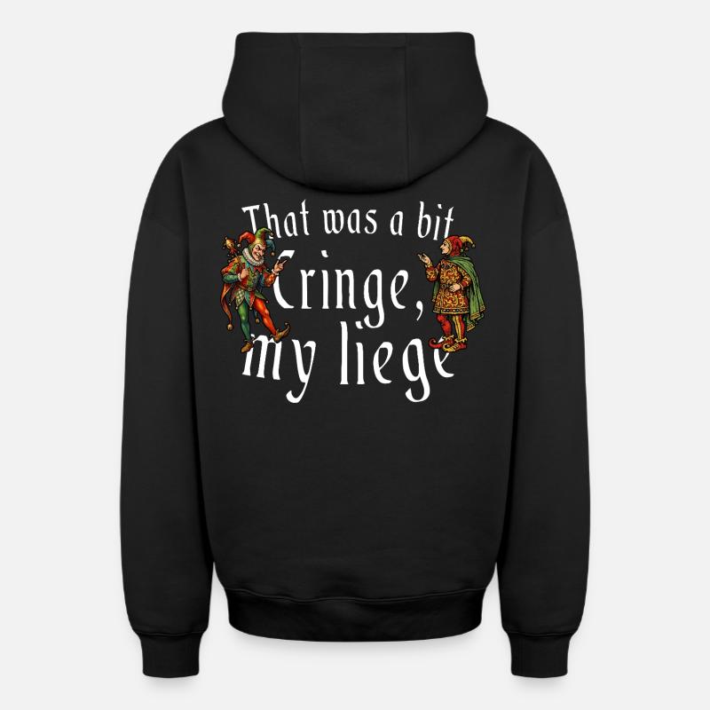 C’était un peu mon suzerain médiéval - Sweat à capuche unisexe zippé oversize épais SPREAD - noir
