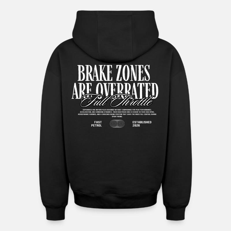 T-shirt de l’hippodrome - Sweat à capuche unisexe zippé oversize épais SPREAD - noir