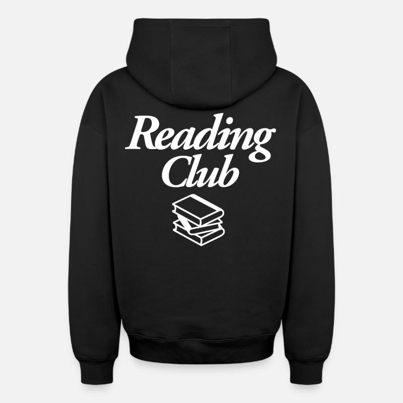 Club de lecture - Sweat à capuche unisexe zippé oversize épais SPREAD - noir