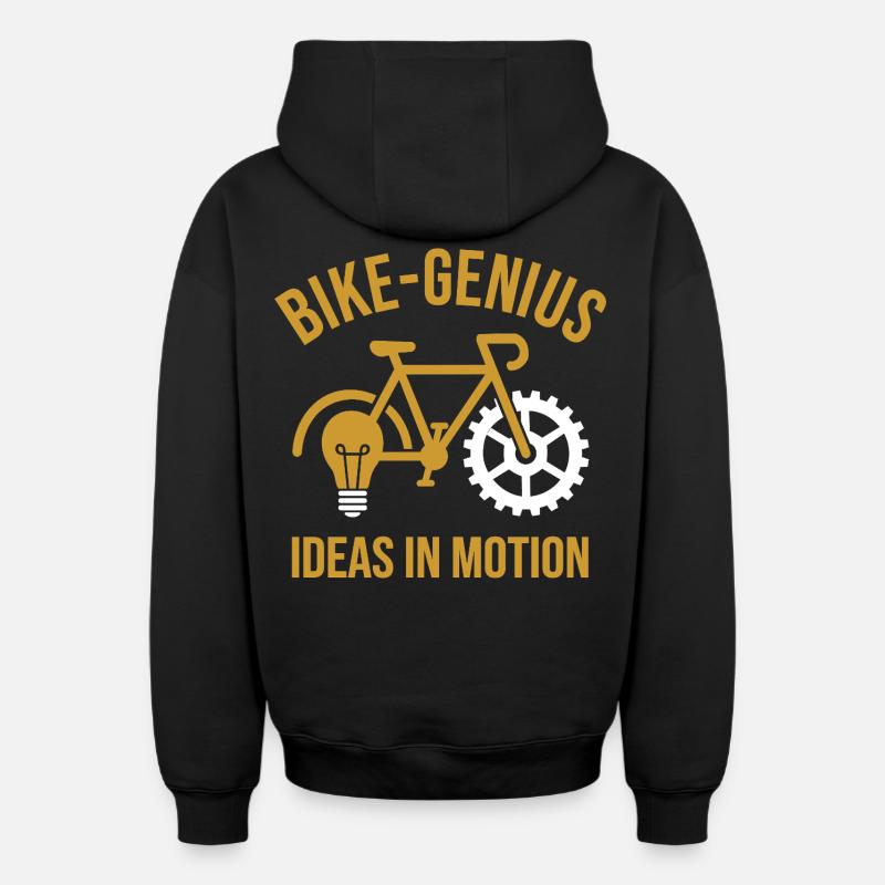 Vélo Idées en Mouvement - Sweat à capuche unisexe zippé oversize épais SPREAD - noir