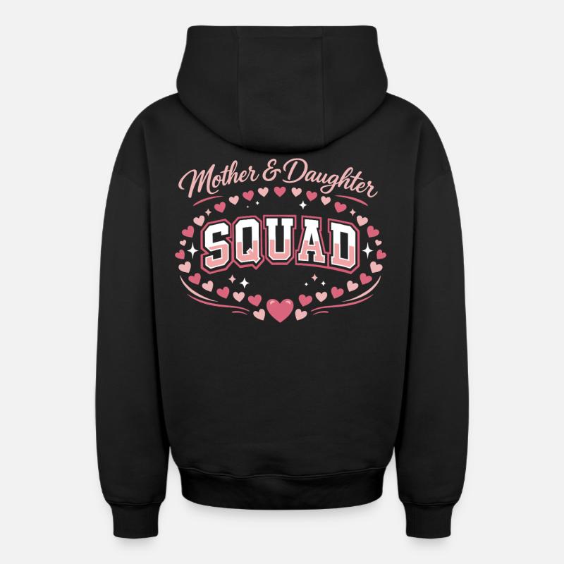 Mutter-Tochter-Trupp | Pink Komplizen Geschenk - Oversized Heavyweight Unisex Zip Hoodie - Schwarz