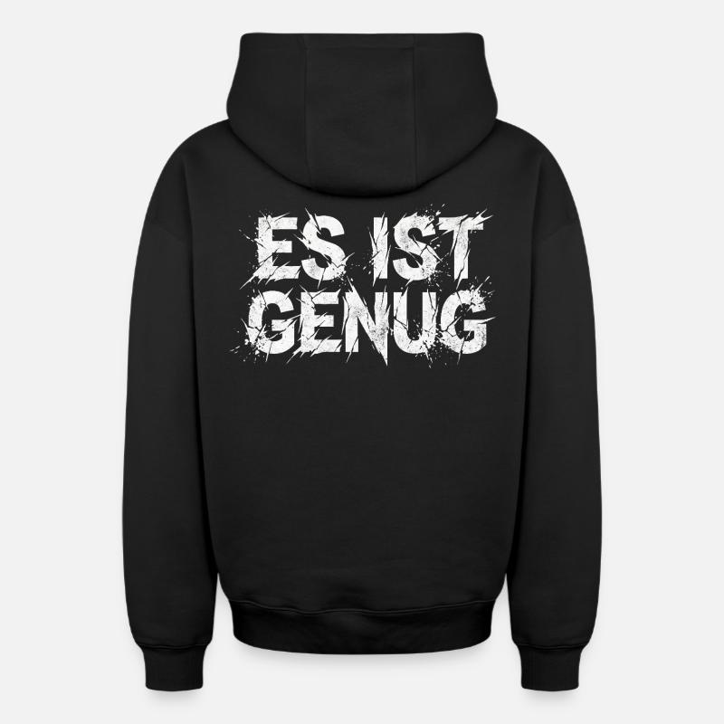 Ça suffit avec le sarcasme - Sweat à capuche unisexe zippé oversize épais SPREAD - noir
