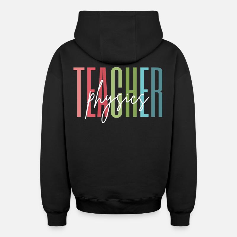 Cadeau d’école de professeur de physique - Sweat à capuche unisexe zippé oversize épais SPREAD - noir