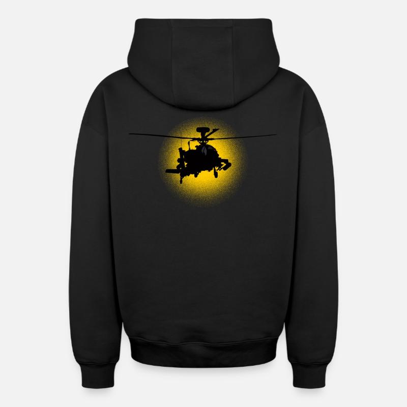 Apache - Oversized Heavyweight Unisex Zip Hoodie - Schwarz