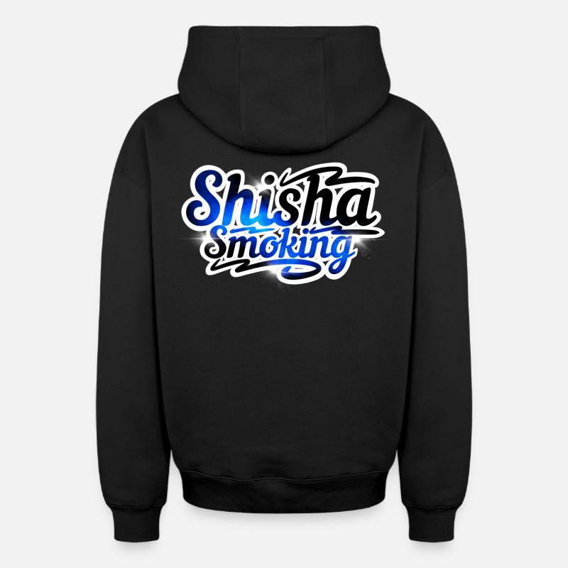Fumer la chicha - Sweat à capuche unisexe zippé oversize épais SPREAD - noir