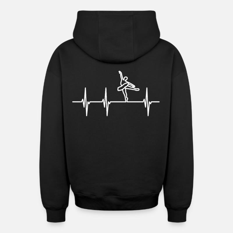 Danseuse de ballet Pulsschlag - Sweat à capuche unisexe zippé oversize épais SPREAD - noir