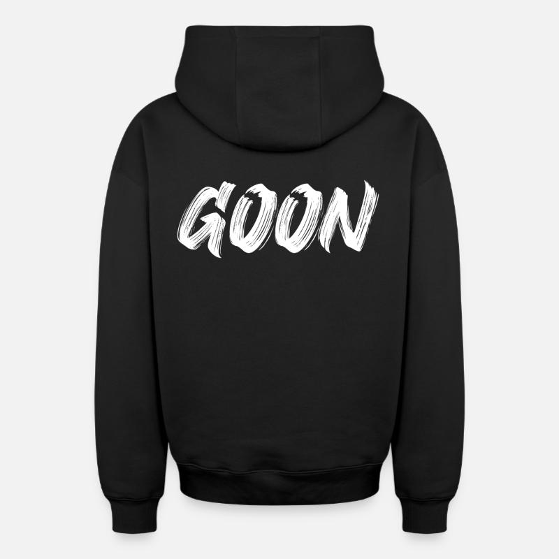 Goon - Sweat à capuche unisexe zippé oversize épais SPREAD - noir