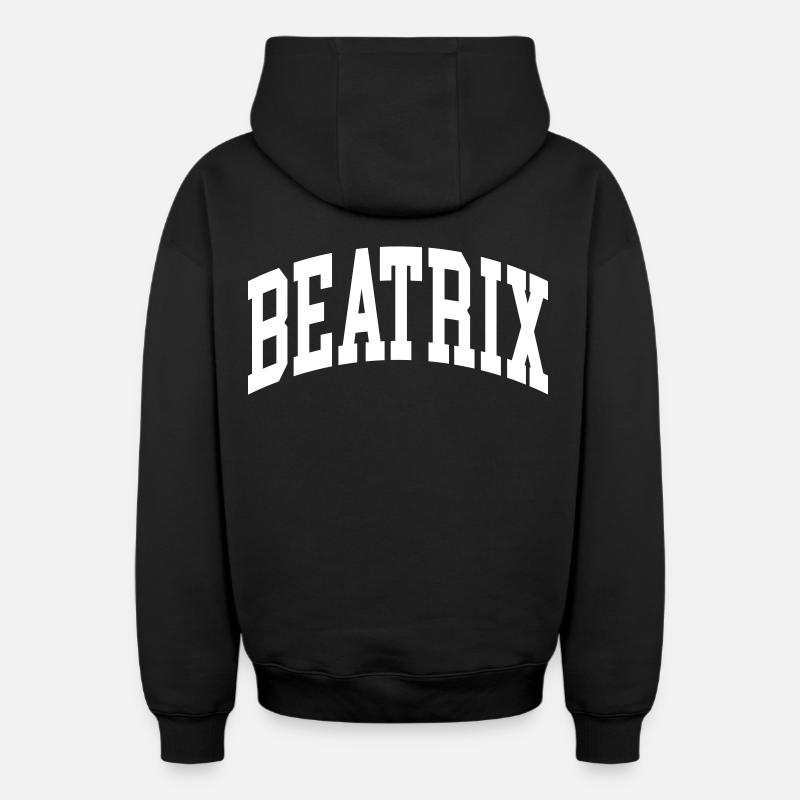 Beatrix - Sweat à capuche unisexe zippé oversize épais SPREAD - noir