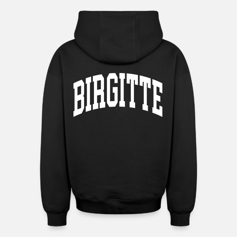 Birgitte - Sweat à capuche unisexe zippé oversize épais SPREAD - noir