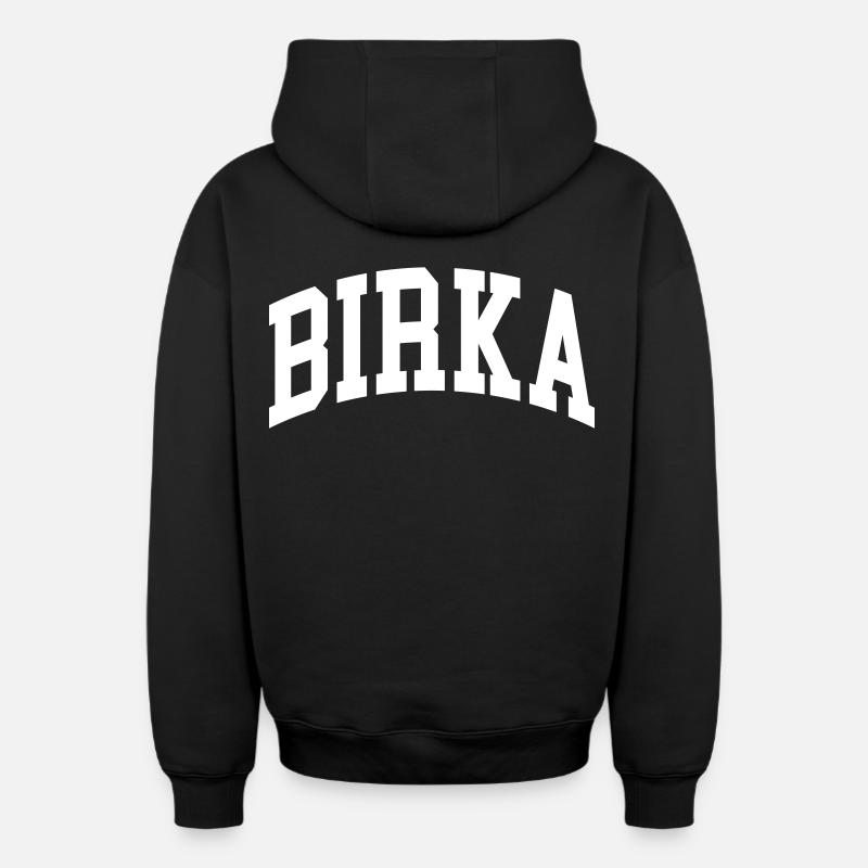 Birka - Sweat à capuche unisexe zippé oversize épais SPREAD - noir