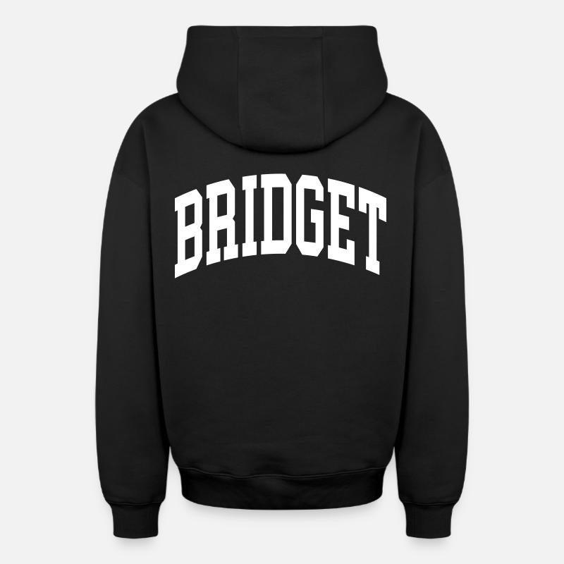 Bridget - Sweat à capuche unisexe zippé oversize épais SPREAD - noir