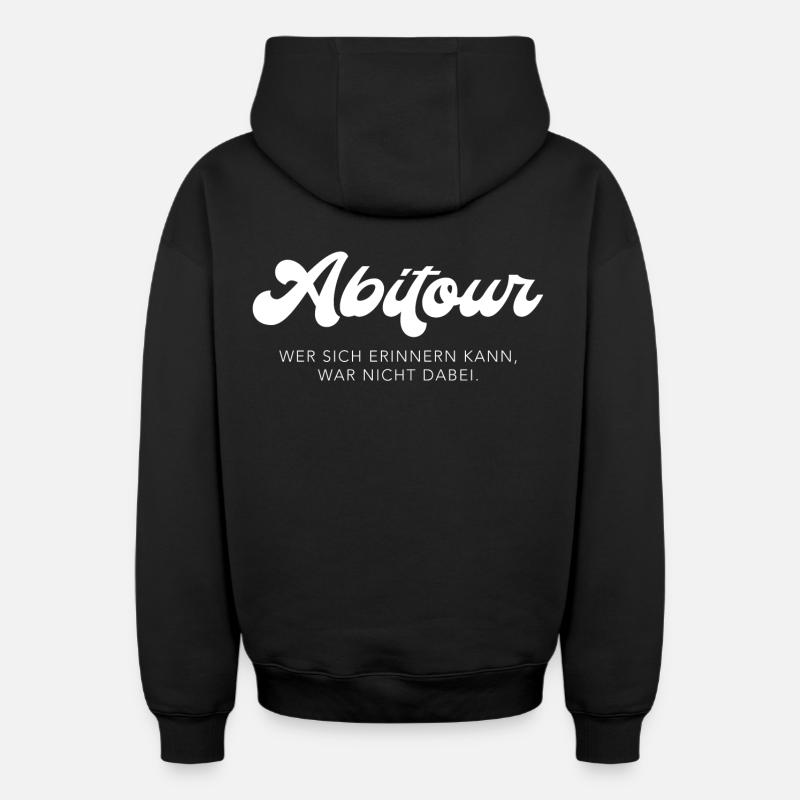Tour de l’Abitur - Sweat à capuche unisexe zippé oversize épais SPREAD - noir