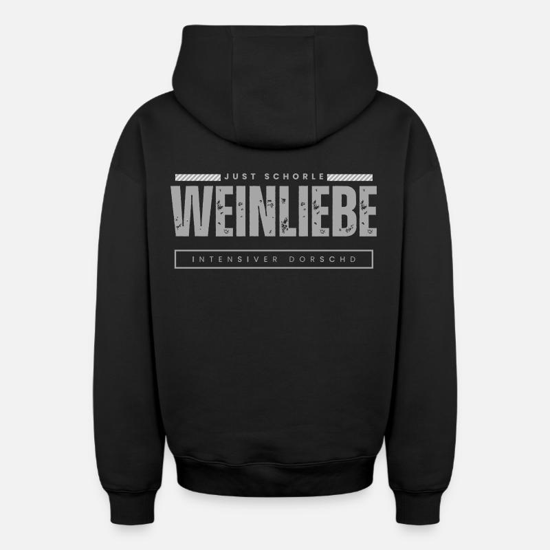 Juste spritzer - Sweat à capuche unisexe zippé oversize épais SPREAD - noir