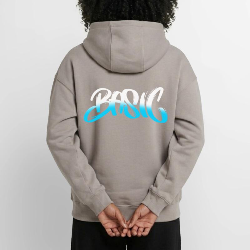 BASIC Graffiti Gradient Oversized Heavyweight Unisex Zip Hoodie
