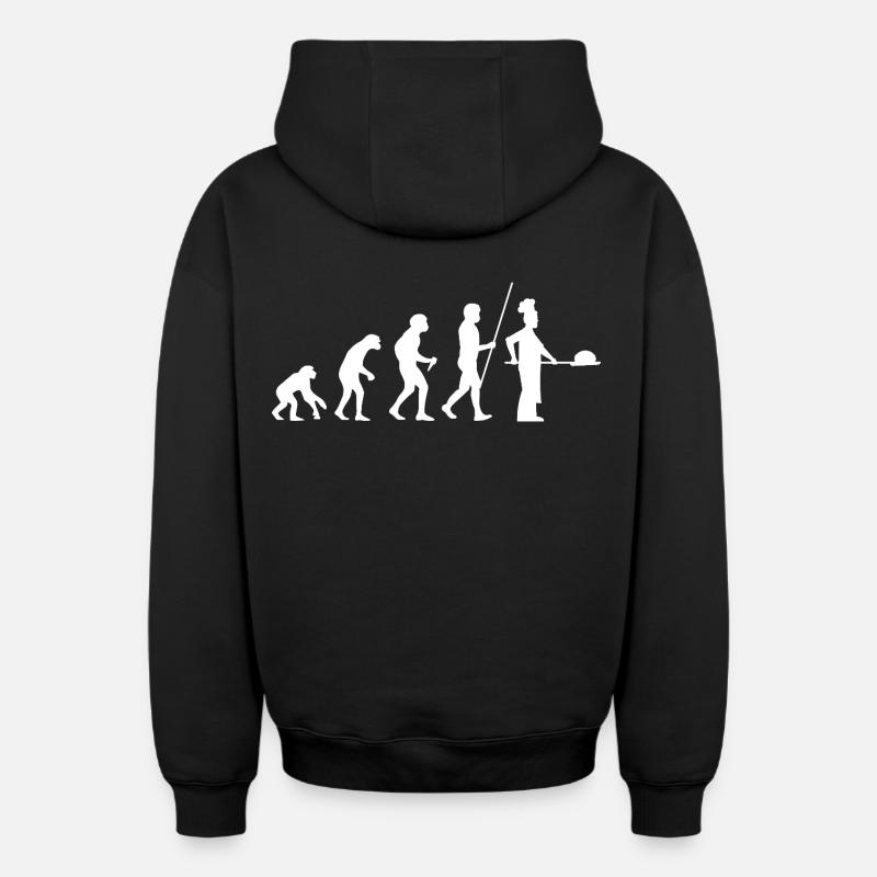 Baker Evolution - Oversized Heavyweight Unisex Zip Hoodie - black