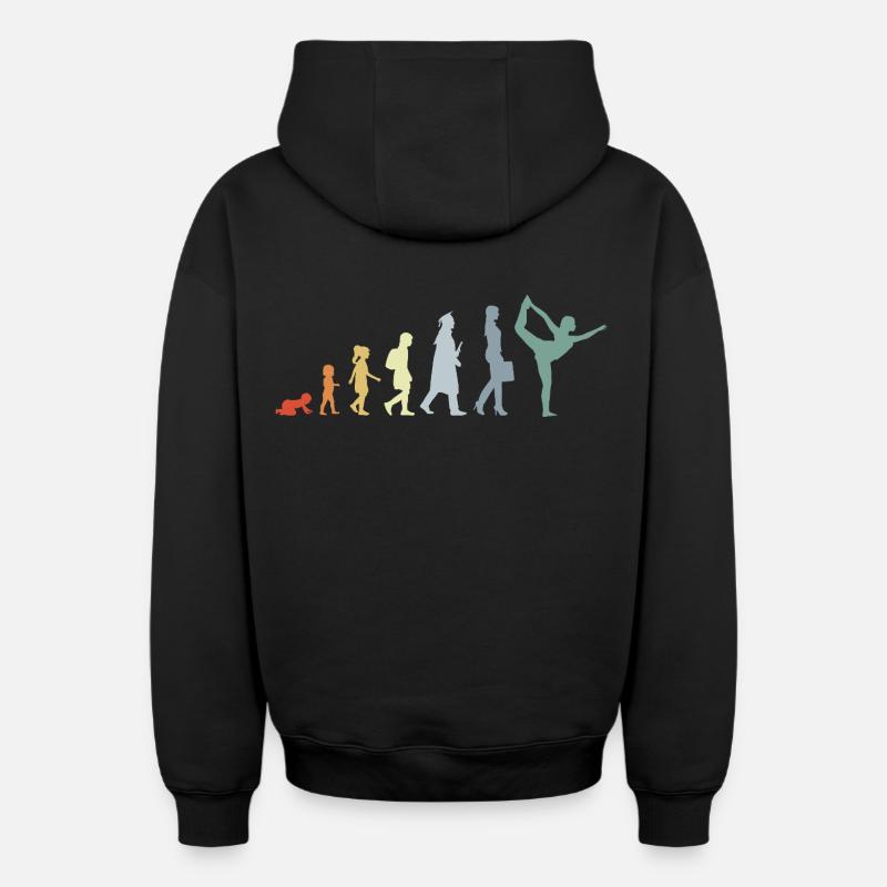 Devenir professeur de yoga - Sweat à capuche unisexe zippé oversize épais SPREAD - noir