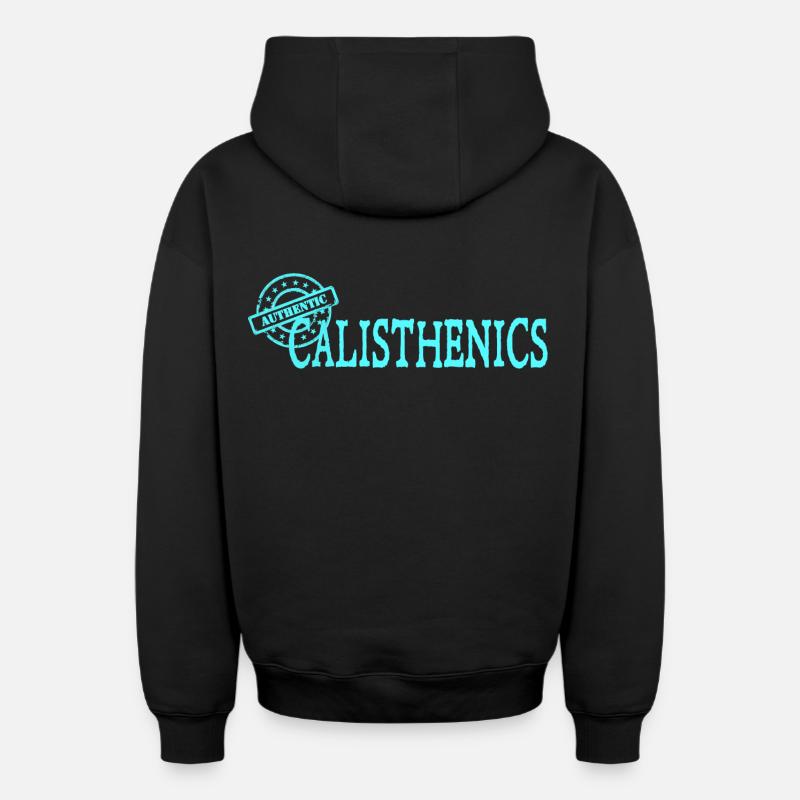 Callisthénie - Sweat à capuche unisexe zippé oversize épais SPREAD - noir