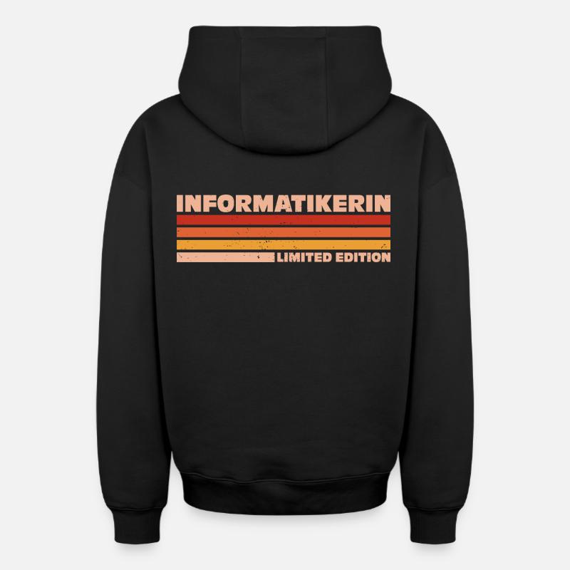 Computer Scientist Computer Scientist Programmer - Oversized Heavyweight Unisex Zip Hoodie - black