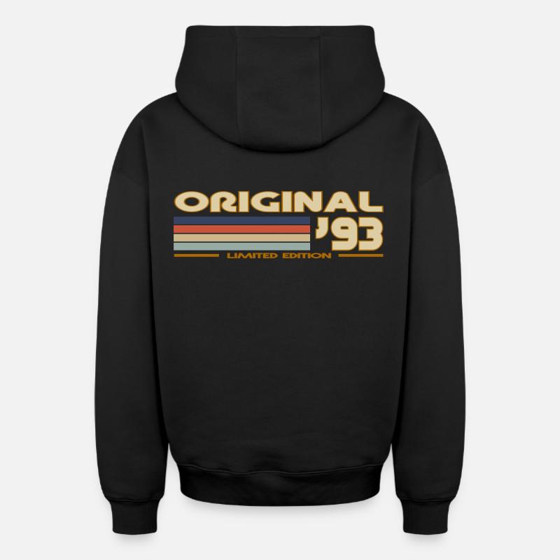 1993 - Sweat à capuche unisexe zippé oversize épais SPREAD - noir