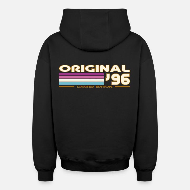 1996 - Sweat à capuche unisexe zippé oversize épais SPREAD - noir