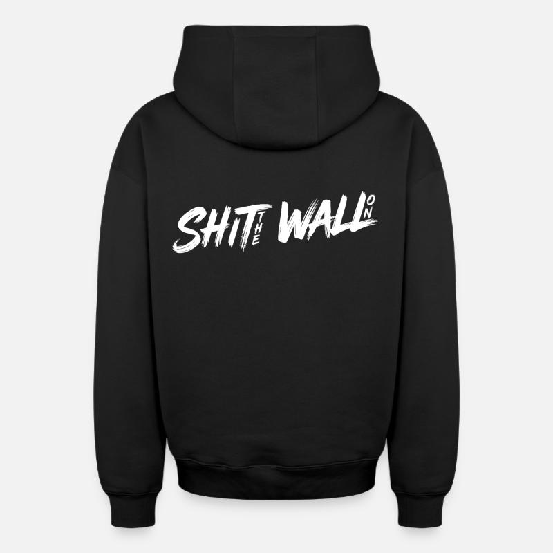 Arrête le mur - Sweat à capuche unisexe zippé oversize épais SPREAD - noir