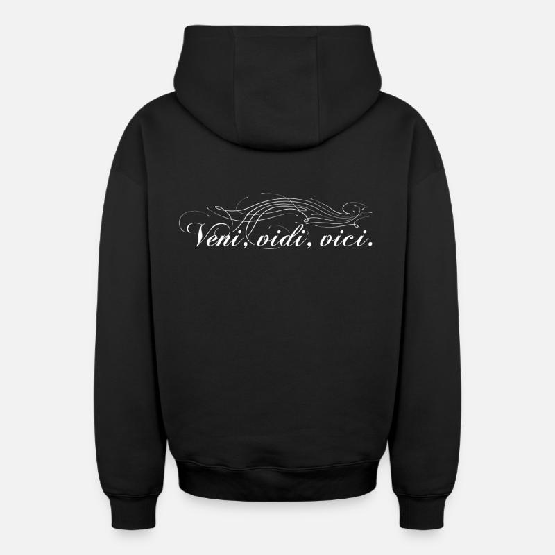 Veni vidi vici - Sweat à capuche unisexe zippé oversize épais SPREAD - noir