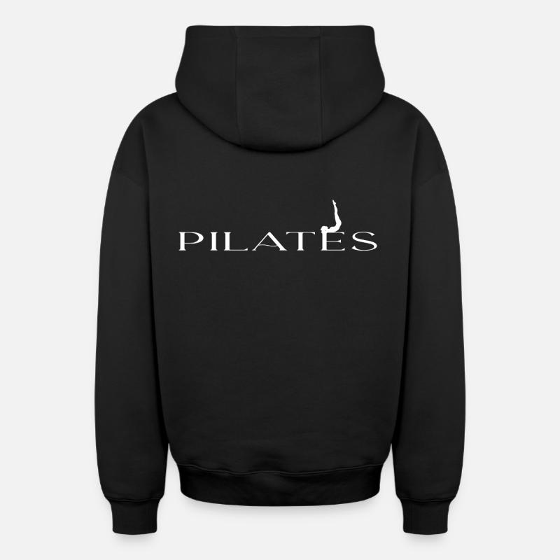 le pilates - Sweat à capuche unisexe zippé oversize épais SPREAD - noir