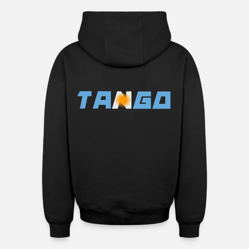Tango - Sweat à capuche unisexe zippé oversize épais SPREAD - noir