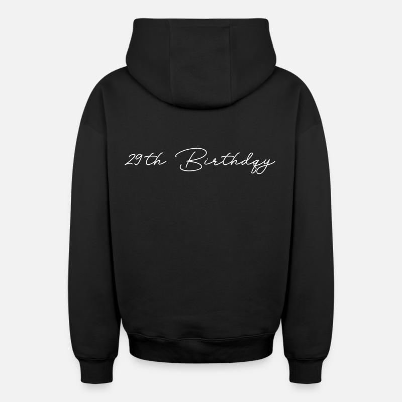 29e anniversaire - Sweat à capuche unisexe zippé oversize épais SPREAD - noir