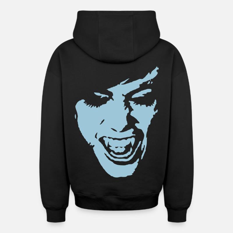 Vampire hug - Sweat à capuche unisexe zippé oversize épais SPREAD - noir