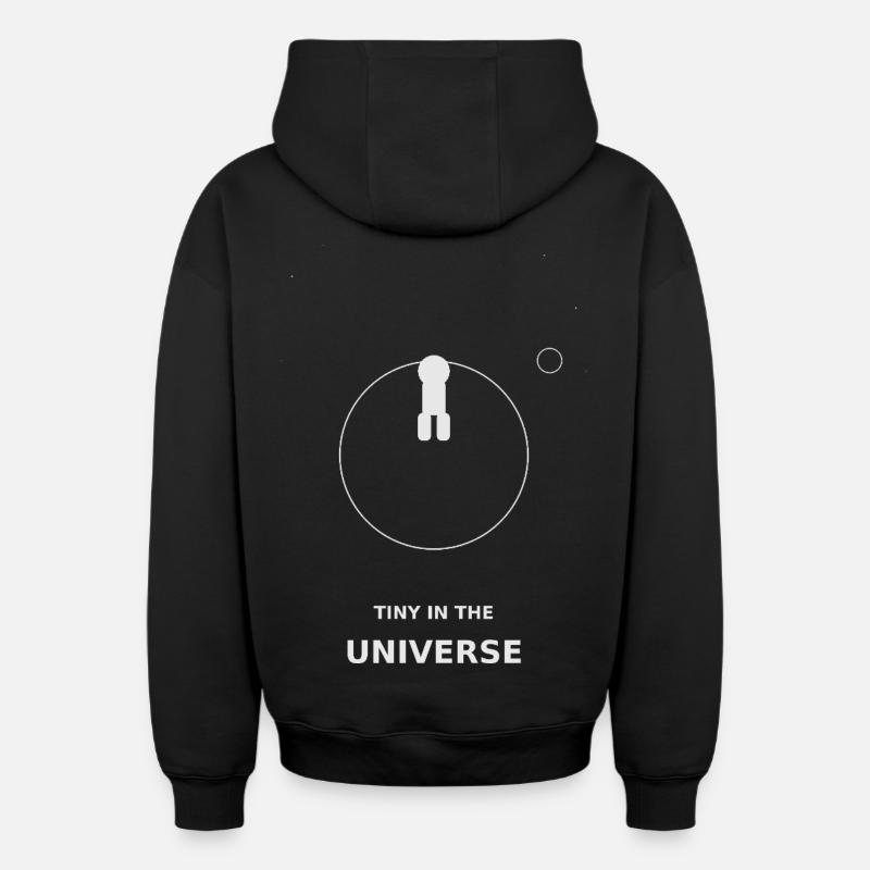 Tiny dans l’Univers - Sweat à capuche unisexe zippé oversize épais SPREAD - noir