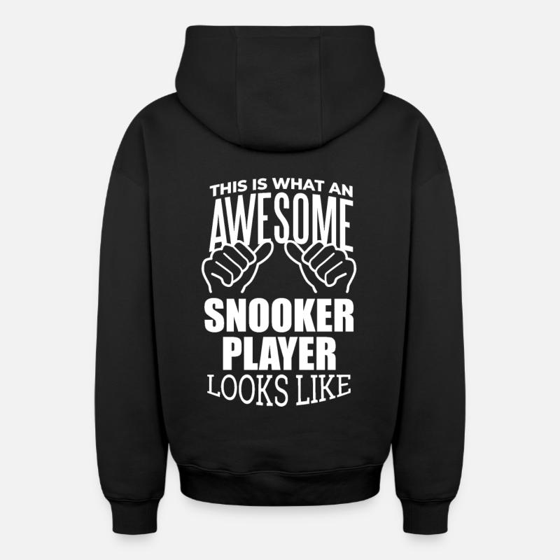 snooker - Sweat à capuche unisexe zippé oversize épais SPREAD - noir