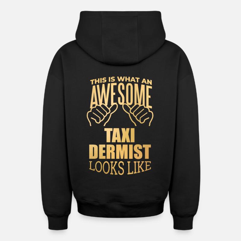 taxidermie - Sweat à capuche unisexe zippé oversize épais SPREAD - noir