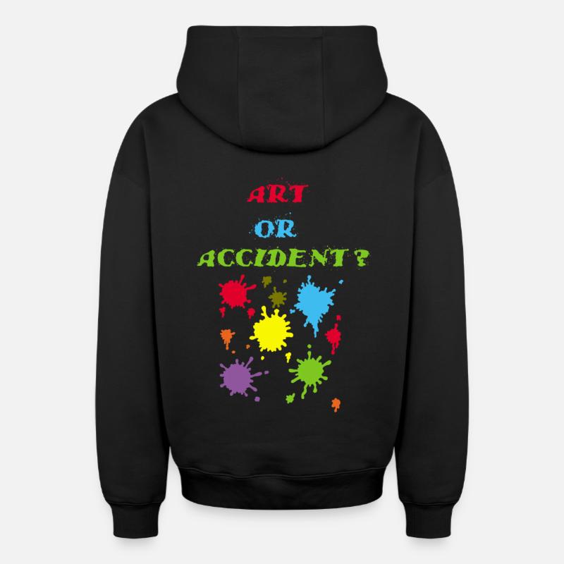 Kunst oder Unfall? - Oversized Heavyweight Unisex Zip Hoodie - Schwarz