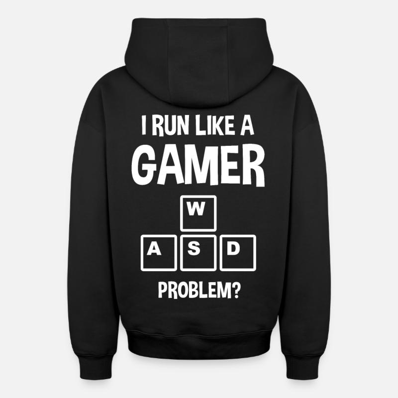 Gaming - Sweat à capuche unisexe zippé oversize épais SPREAD - noir