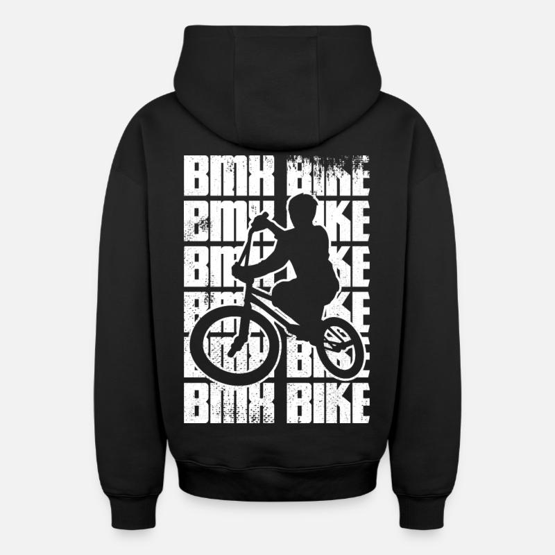 Vélo BMX - Sweat à capuche unisexe zippé oversize épais SPREAD - noir