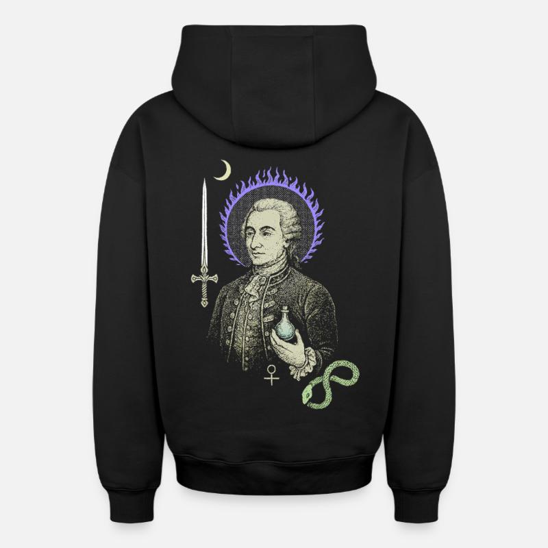 Saint-Germain - Sweat à capuche unisexe zippé oversize épais SPREAD - noir