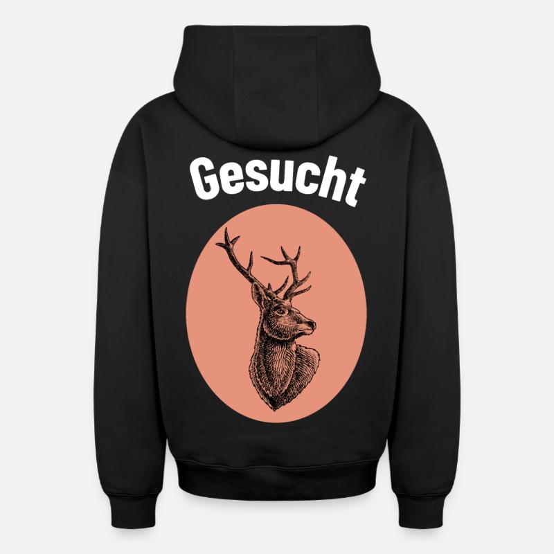 Amateurs de chasse - Sweat à capuche unisexe zippé oversize épais SPREAD - noir