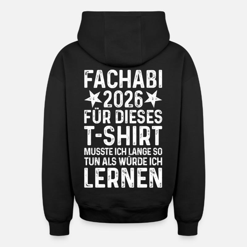 Fachabi 2026 - Sweat à capuche unisexe zippé oversize épais SPREAD - noir