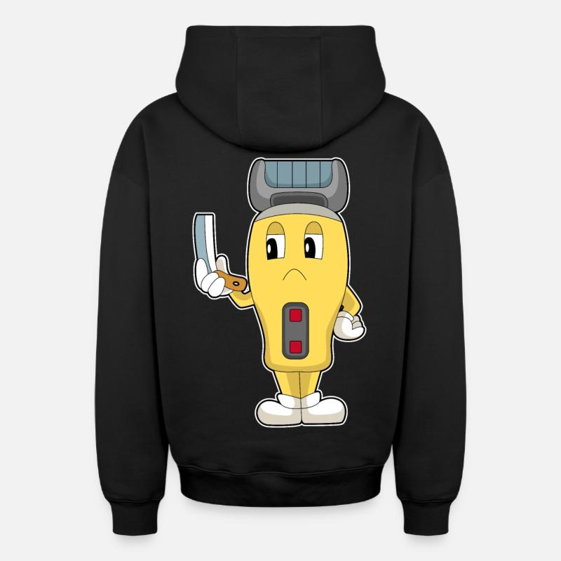 Rasoir Coiffeur Rasoir - Sweat à capuche unisexe zippé oversize épais SPREAD - noir