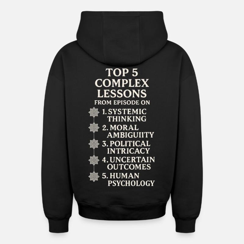 Des leçons complexes - Sweat à capuche unisexe zippé oversize épais SPREAD - noir