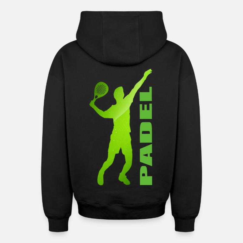 Padel - Oversized Heavyweight Unisex Zip Hoodie - Schwarz