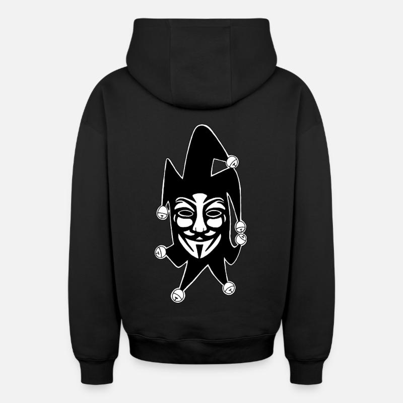 Bouffon anonyme - Sweat à capuche unisexe zippé oversize épais SPREAD - noir