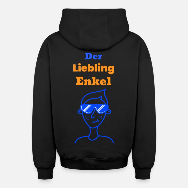Le petit-fils chéri - Sweat à capuche unisexe zippé oversize épais SPREAD - noir