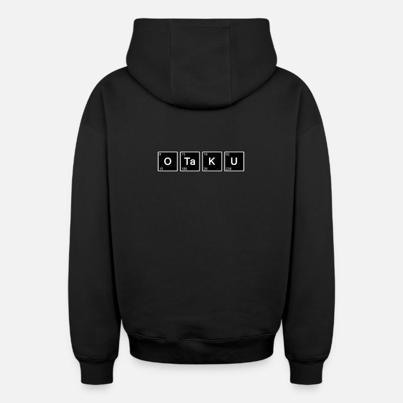 Otaku et scientifique - Sweat à capuche unisexe zippé oversize épais SPREAD - noir
