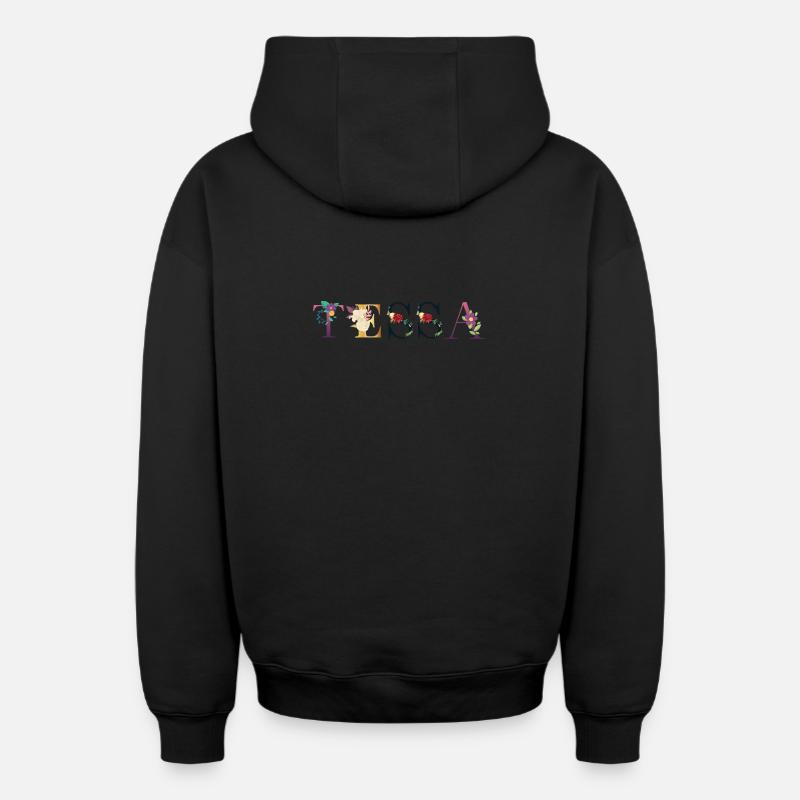 Tessa - Sweat à capuche unisexe zippé oversize épais SPREAD - noir