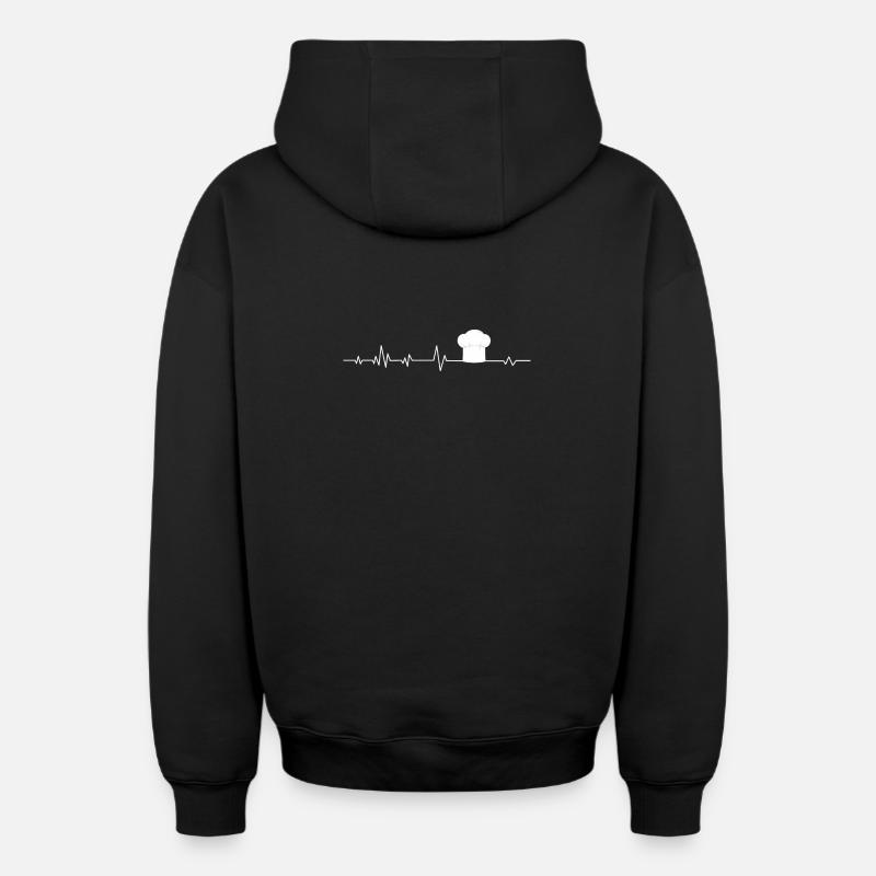 Cuisinier Cuisinier - Sweat à capuche unisexe zippé oversize épais SPREAD - noir