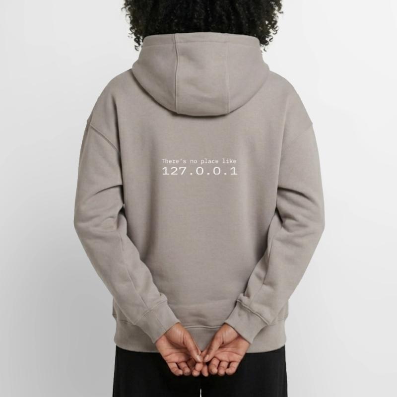 Programmeur Nerd IT Aucun endroit comme Localhost Sweat à capuche unisexe zippé oversize épais SPREAD