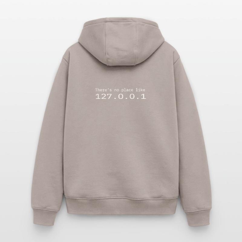 Programmeur Nerd IT Aucun endroit comme Localhost Sweat à capuche unisexe zippé oversize épais SPREAD