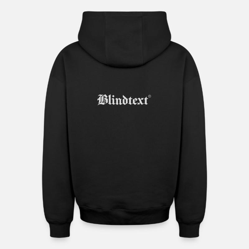 Texte factice - Sweat à capuche unisexe zippé oversize épais SPREAD - noir